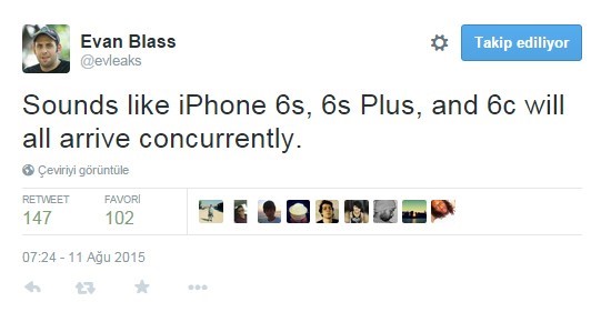 iPhone 6C, iPhone 6S ve 6S Plus ile geliyor!